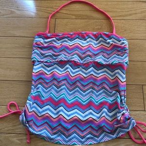 SO Zig Zag Striped Tankini Top Size S Juniors